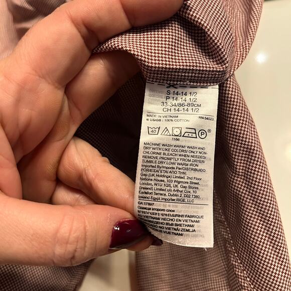 Banana Republic Brown Standard Fit Non-Iron Button-Down Shirt Size Small - Picture 4 of 8